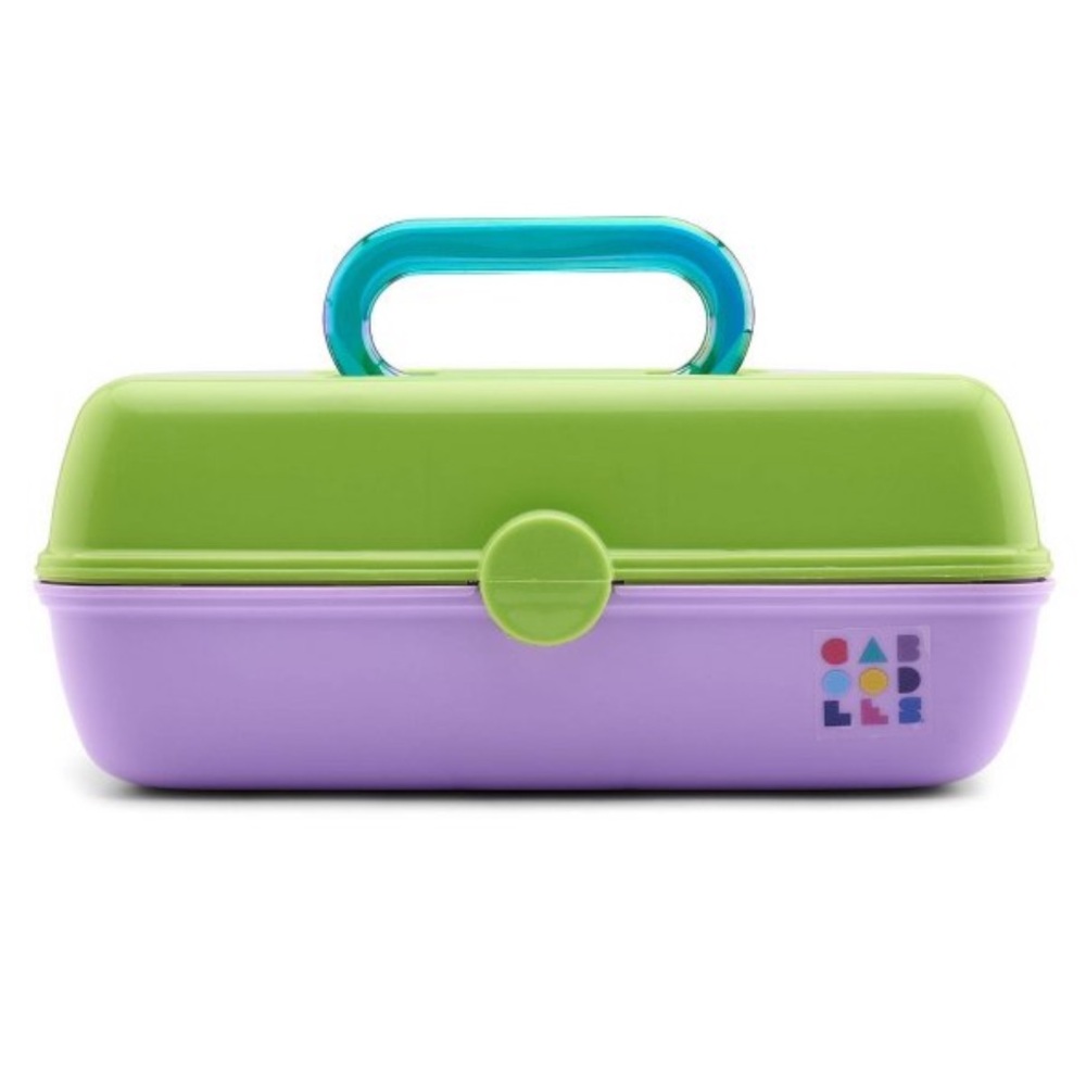 NWT Caboodles Makeup Organizer - Neon Green Over Lilac